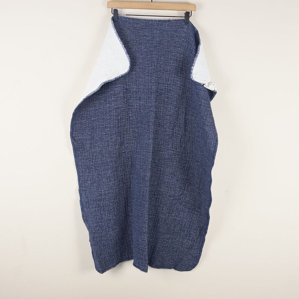 Coyuchi Cozy Cotton Organic Cotton Blue Baby Blanket